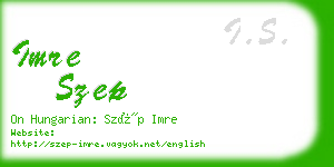 imre szep business card